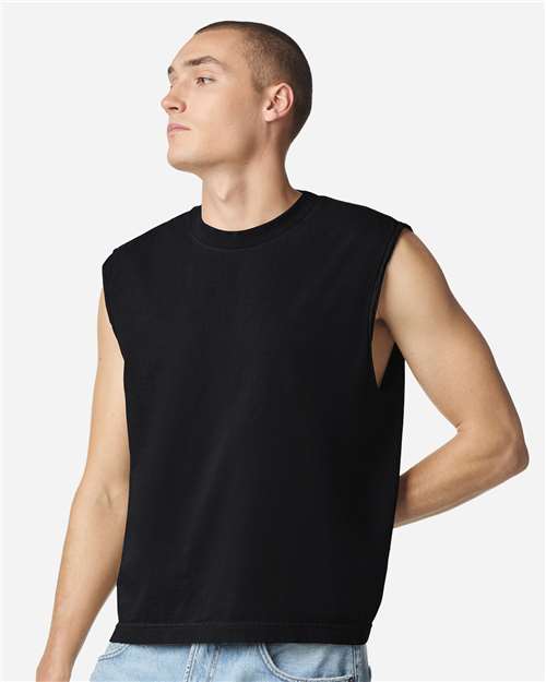 Unisex Heavyweight Cotton Garment-Dyed Boxy Muscle Tee - 207GD