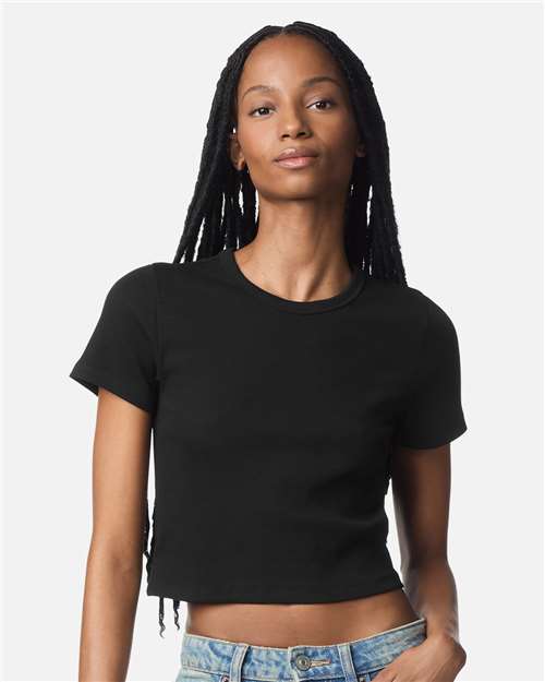 Women's Baby Rib Fitted Cropped Tee - BR210
