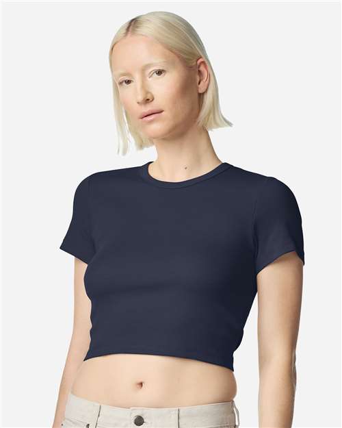 Women's Baby Rib Fitted Cropped Tee - BR210