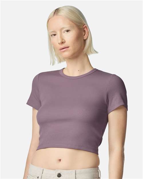 Women's Baby Rib Fitted Cropped Tee - BR210