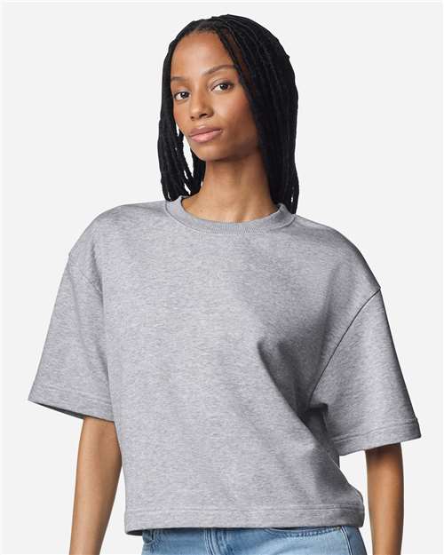 Women's French Terry Mid-Length Boxy Top - FTCB0
