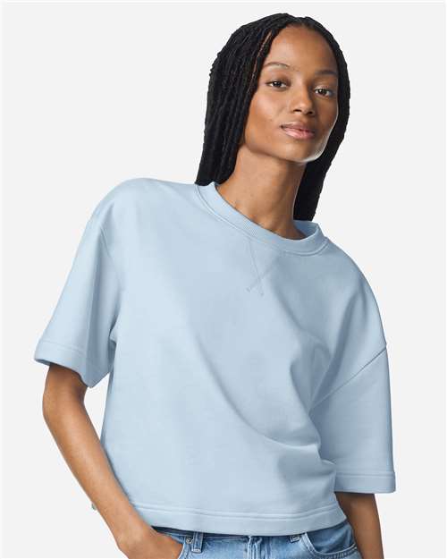 Women's French Terry Mid-Length Boxy Top - FTCB0