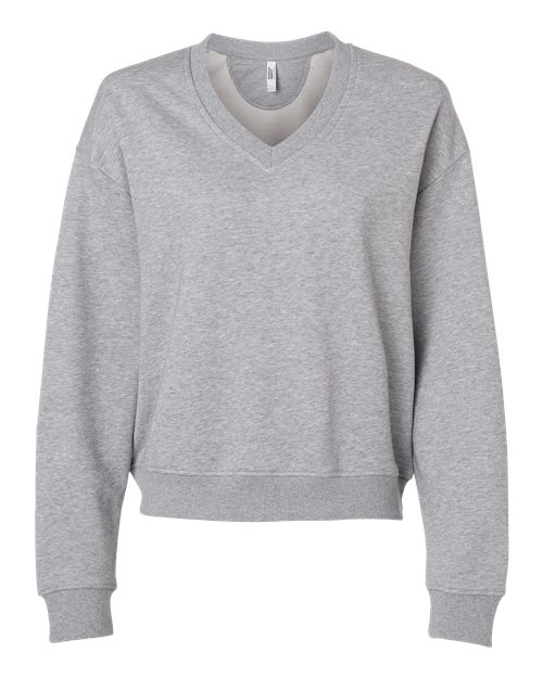 Women's French Terry V-Neck Sweatshirt - FTV00