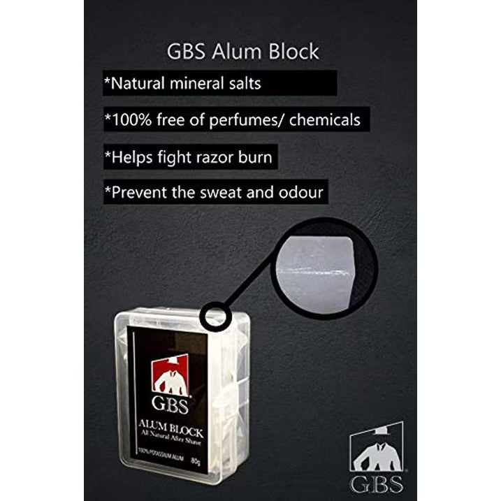 G.B.S. Alum Block All Natural After Shave Facial Cleansers ARTISAN SHAVING PRODUCTS