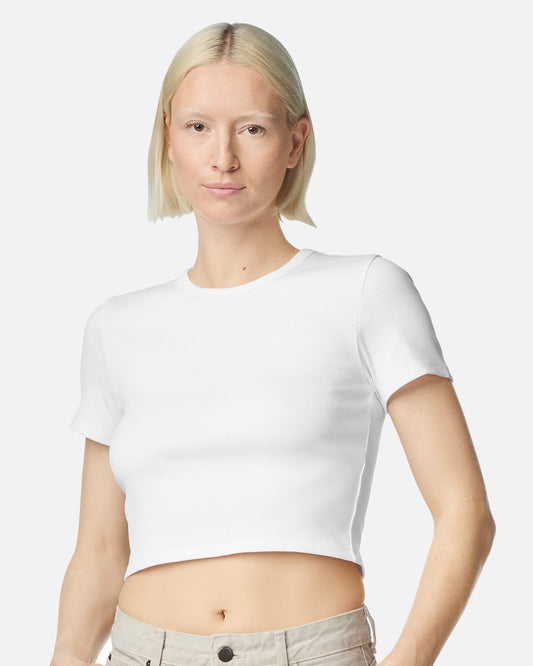 Women's Baby Rib Fitted Cropped Tee - BR210