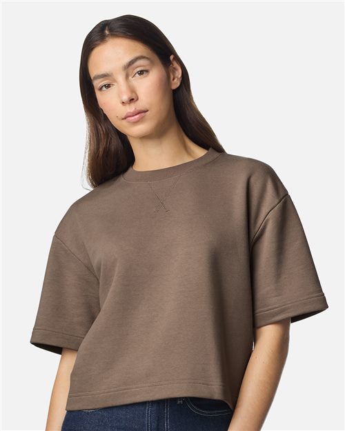 Women's French Terry Mid-Length Boxy Top - FTCB0