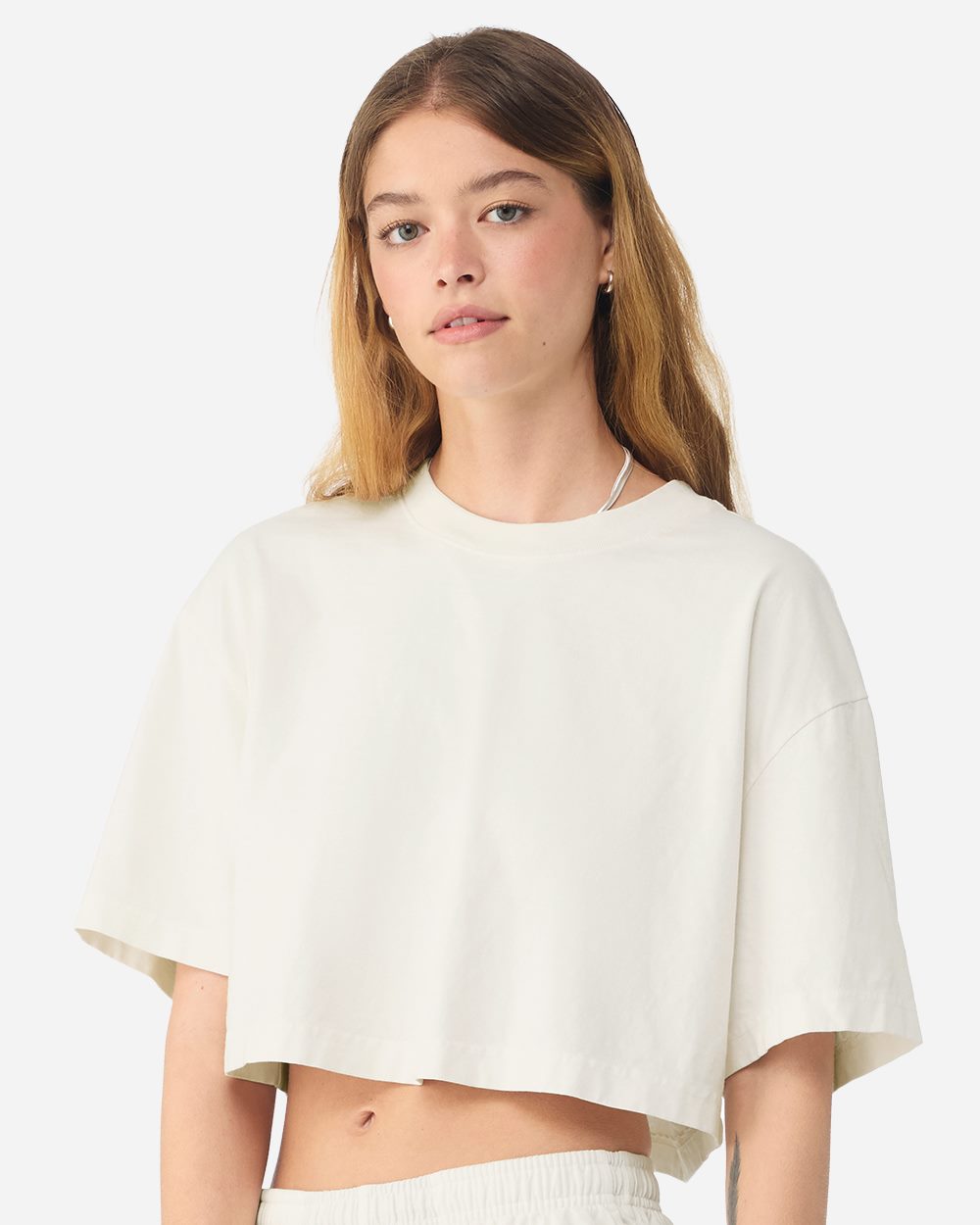 Women's Garment-Dyed Cropped Tee - 6882GD