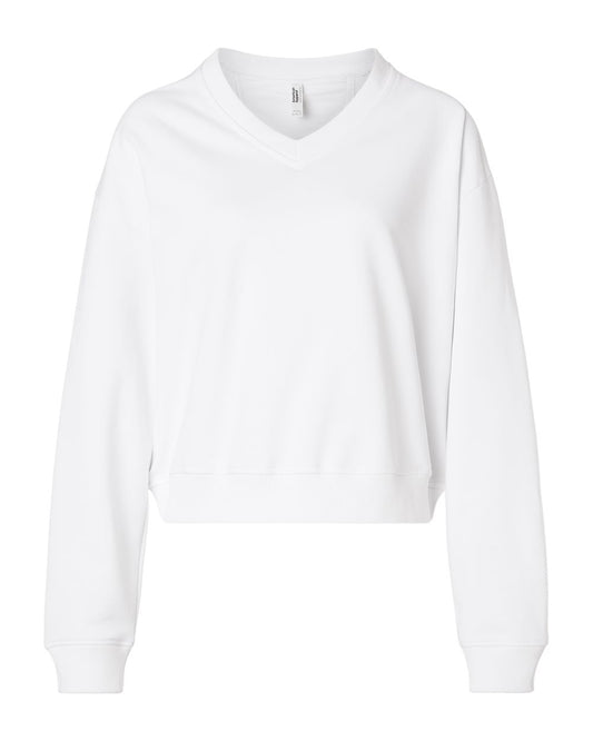 Women's French Terry V-Neck Sweatshirt - FTV00