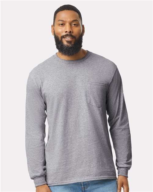 Unisex Ultra Cotton® Long Sleeve Pocket T-Shirt - 2410