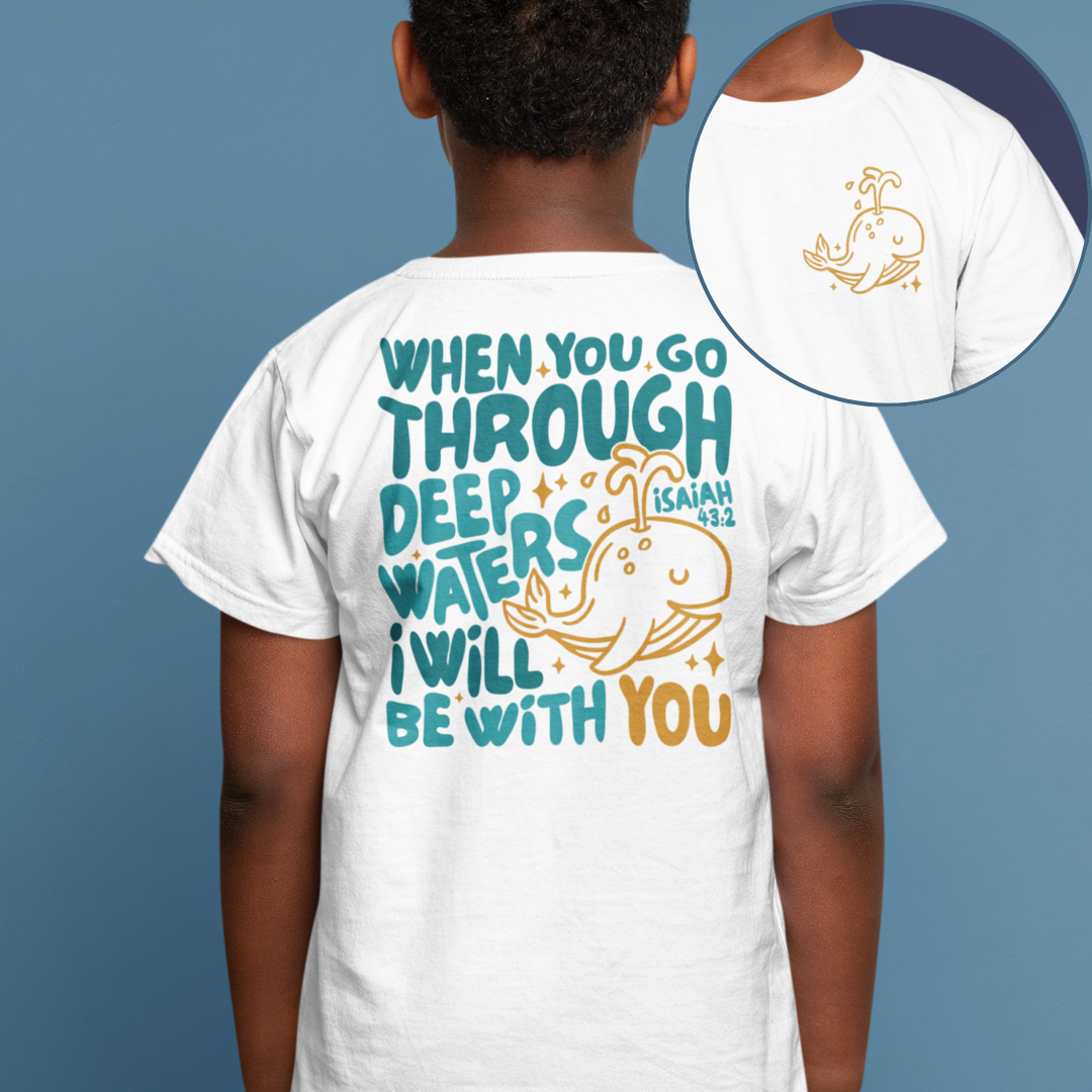 Deep Waters Youth & Toddler Graphic Tee Youth Graphic Tee Tea Shirt Shoppe 2T White