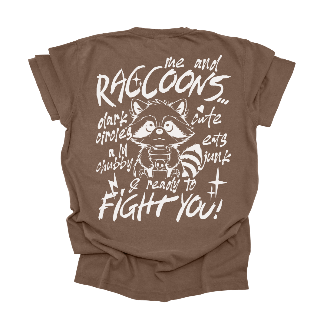 Me & Raccoons Graphic Tee T-shirt Tea Shirt Shoppe