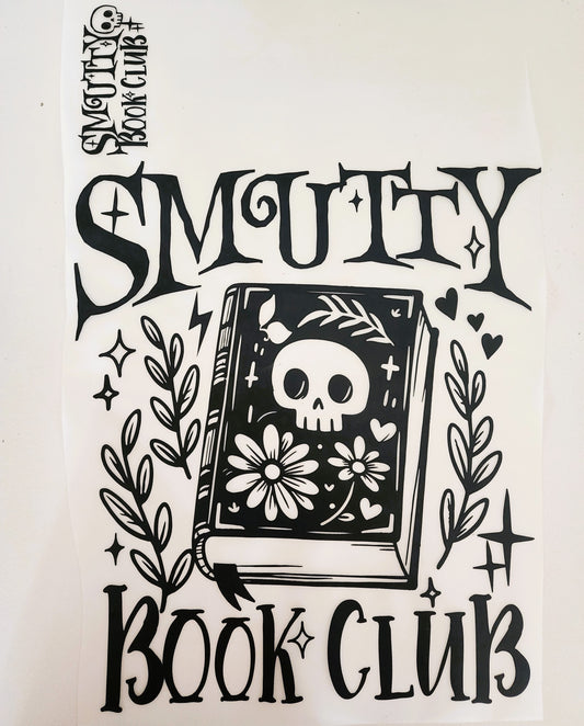 Smutty Book Club Hot Peel Custom Full Color Ready For Press DTF Print Transfer, Direct To Film DTF Tea-Shirt Shoppe