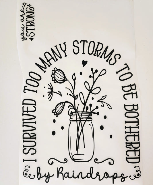 You Are Strong Hot Peel Custom Full Color Ready For Press DTF Print Transfer, Direct To Film DTF Tea-Shirt Shoppe