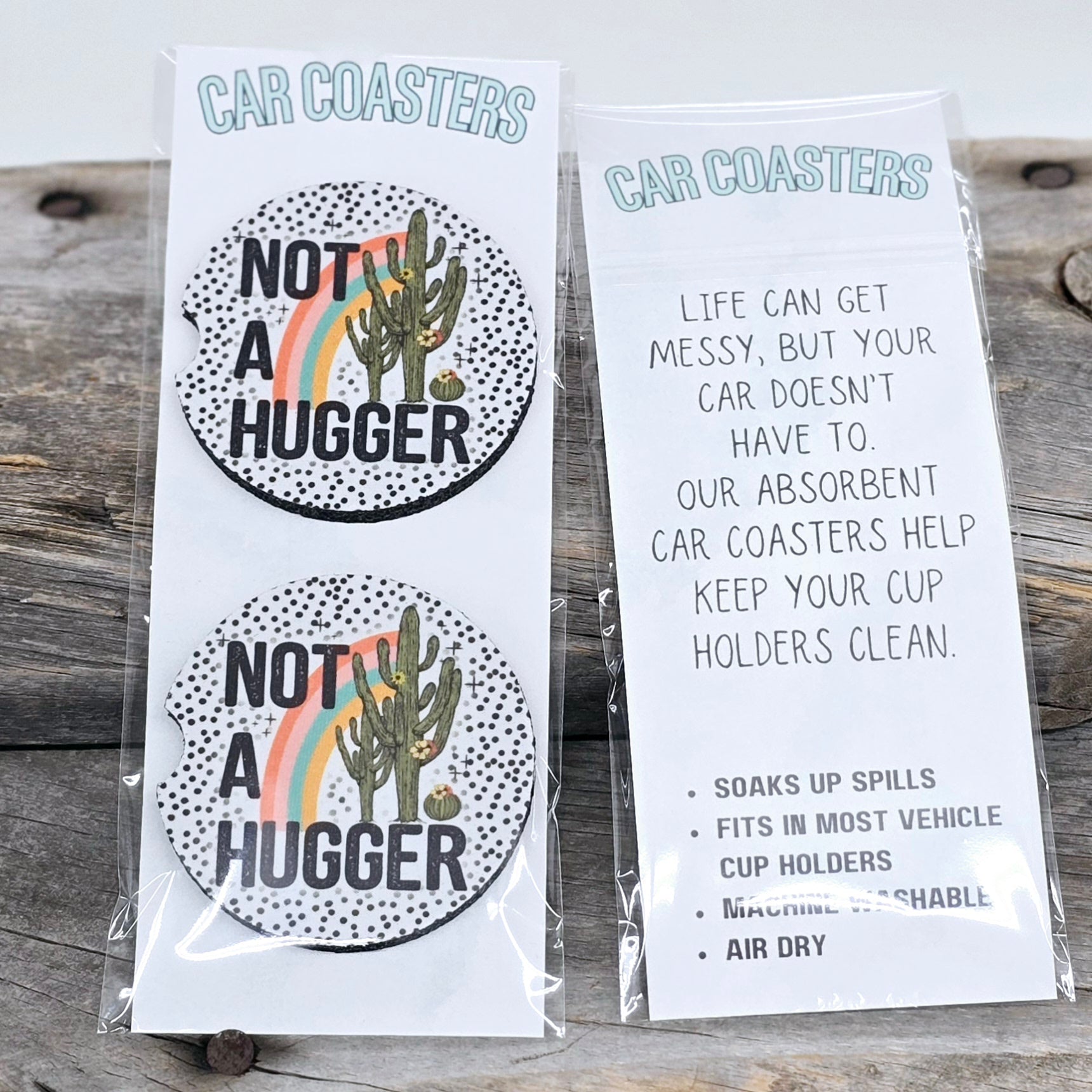 Not A Hugger Car Coasters Car Coaster Tea Shirt Shoppe