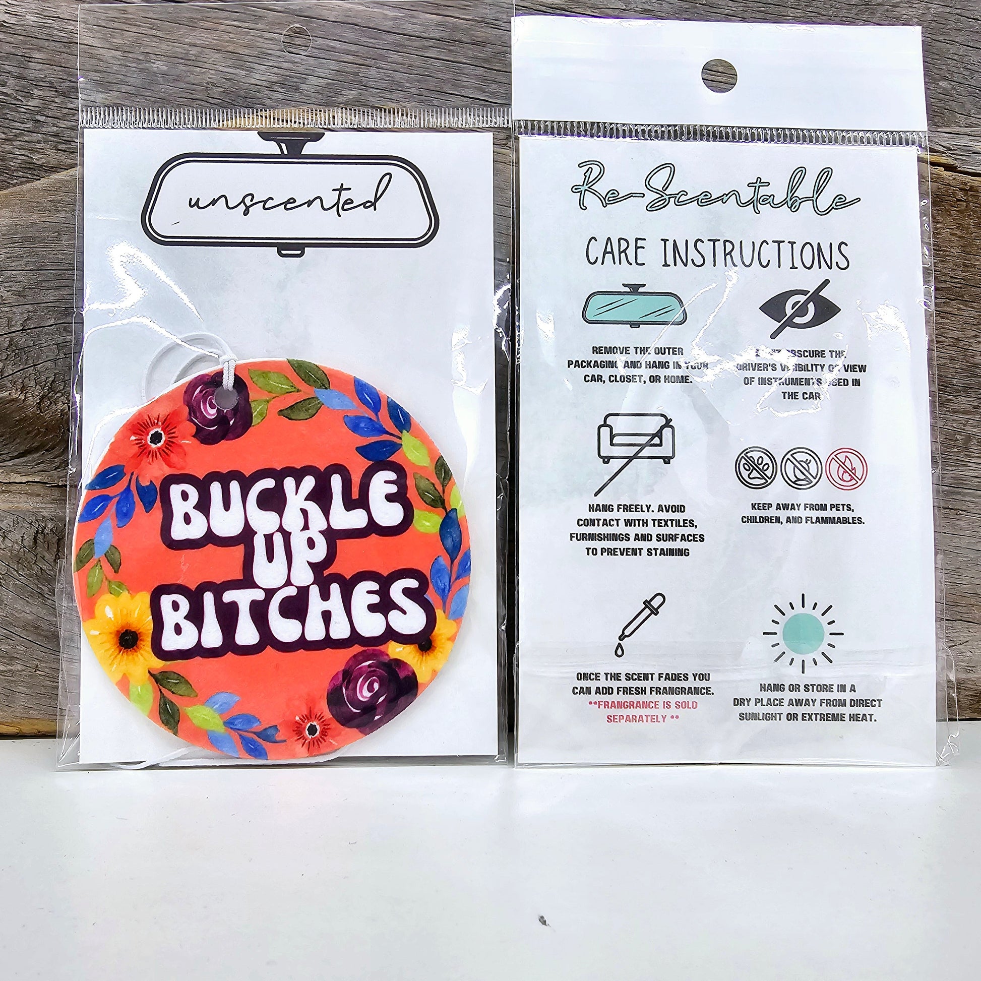 Buckle Up Re-Scentable Car Freshener car freshie Tea Shirt Shoppe