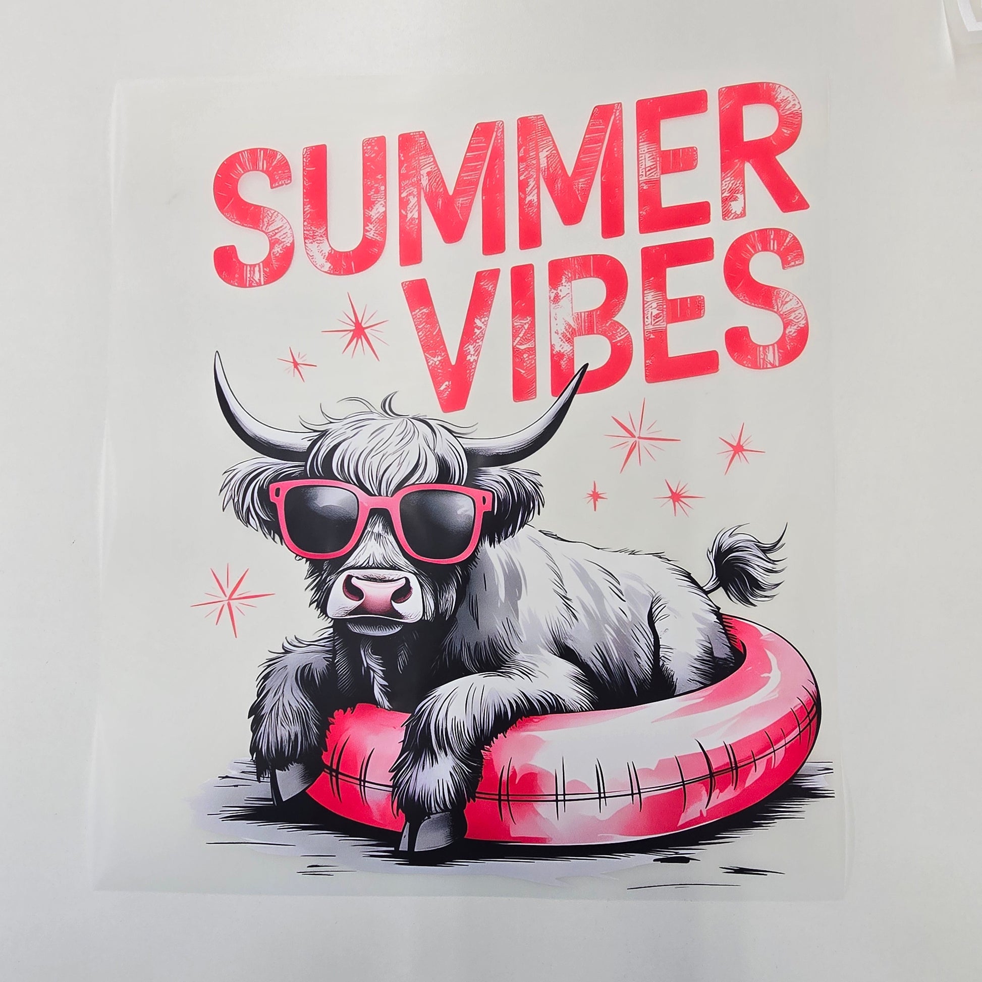 Summer Vibes Hot Peel Custom Full Color Ready For Press DTF Print Transfer, Direct To Film DTF Tea-Shirt Shoppe