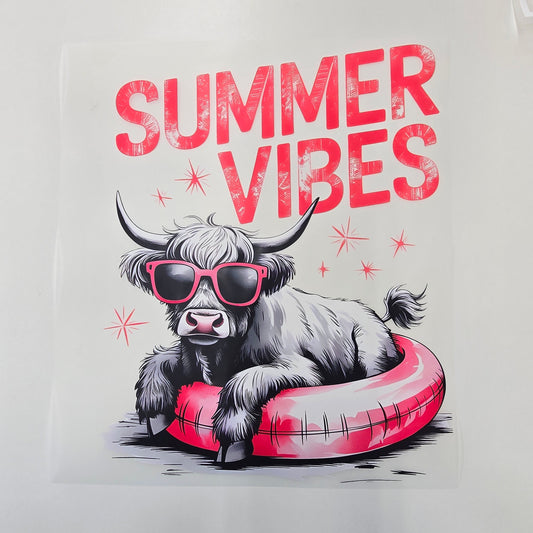 Summer Vibes Hot Peel Custom Full Color Ready For Press DTF Print Transfer, Direct To Film DTF Tea-Shirt Shoppe