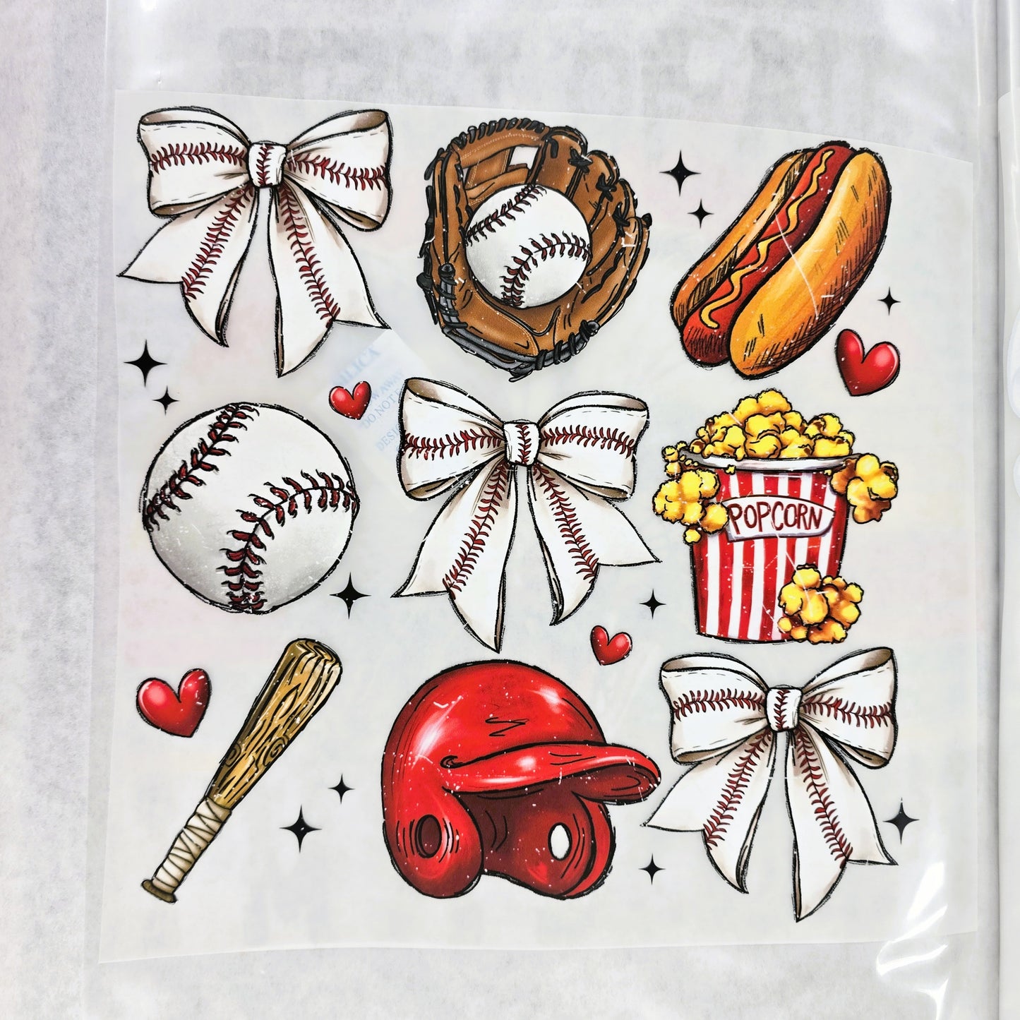 Baseball Life Icons Hot Peel Custom Full Color Ready For Press DTF Print Transfer, Direct To Film Tea-Shirt Shoppe