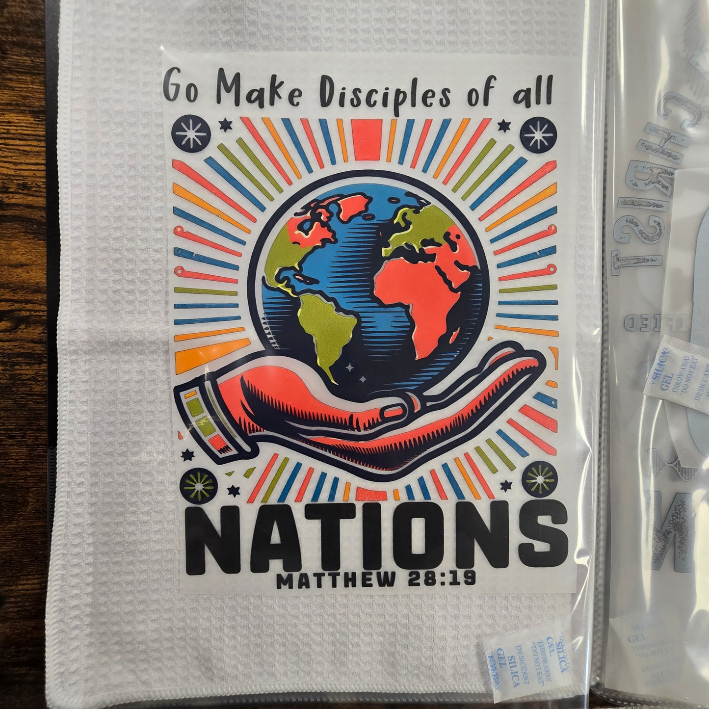 Go Make Disciples Hot Peel Custom Full Color Ready For Press DTF Print Transfer, Direct To Film