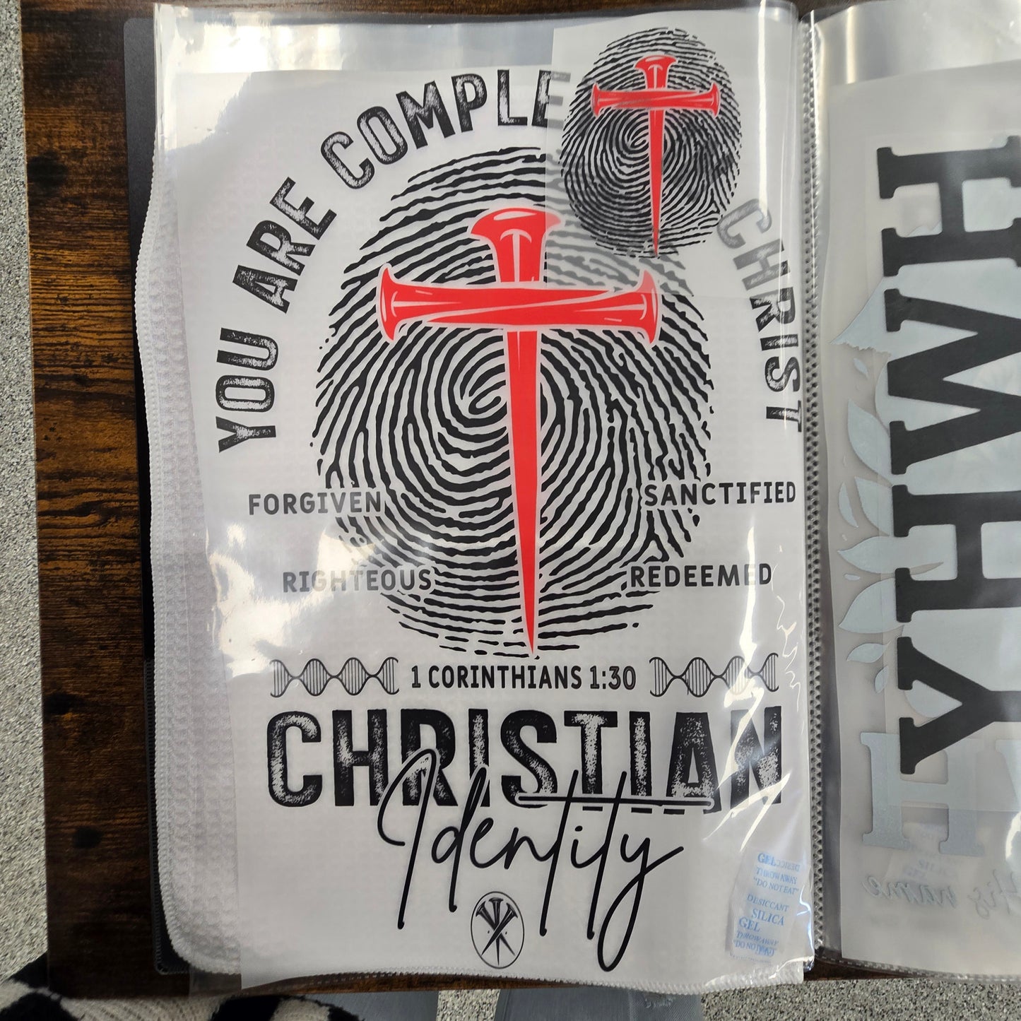 Christian Identity Hot Peel Custom Full Color Ready For Press DTF Print Transfer, Direct To Film