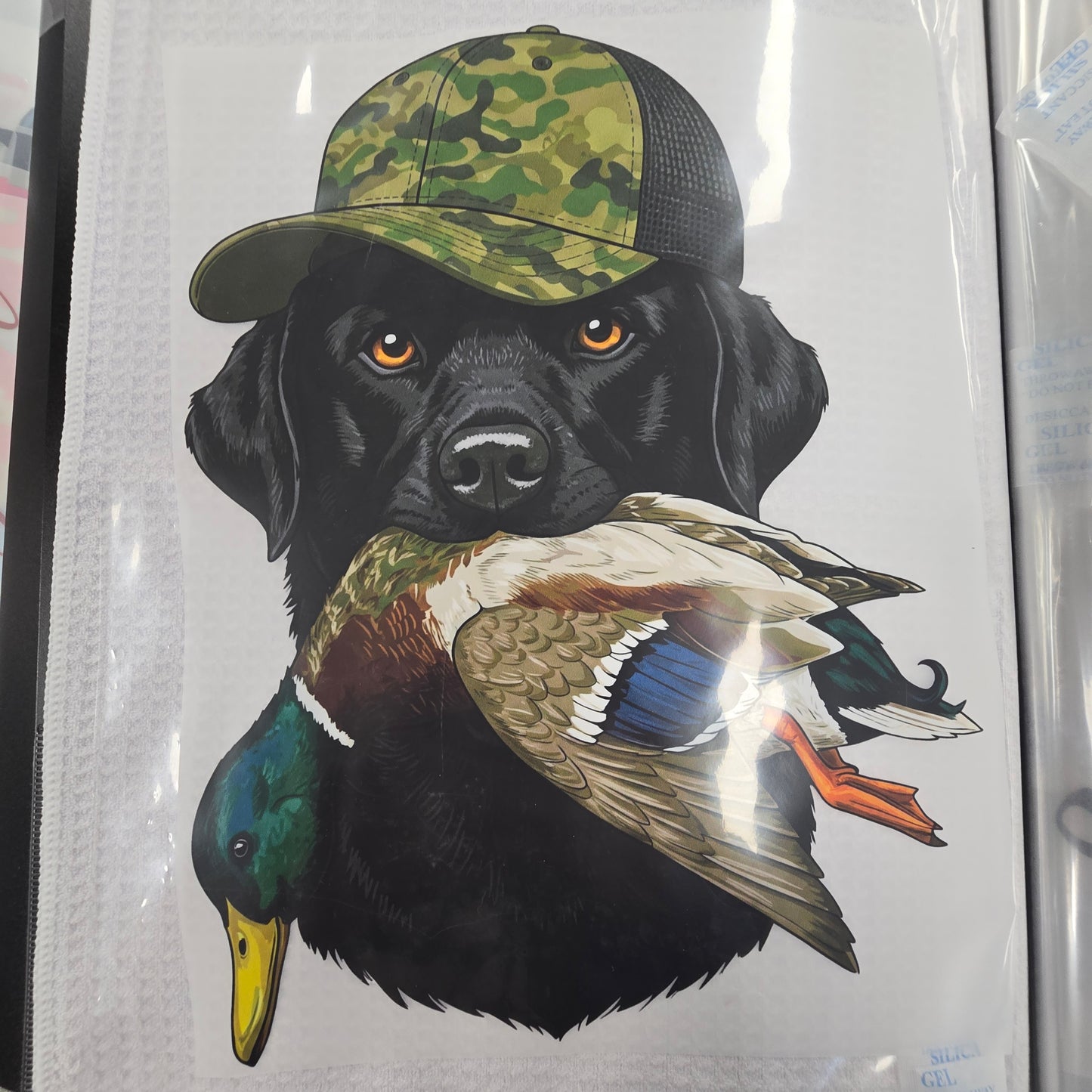 Duck Hunt Legend Hot Peel Custom Full Color Ready For Press DTF Print Transfer, Direct To Film
