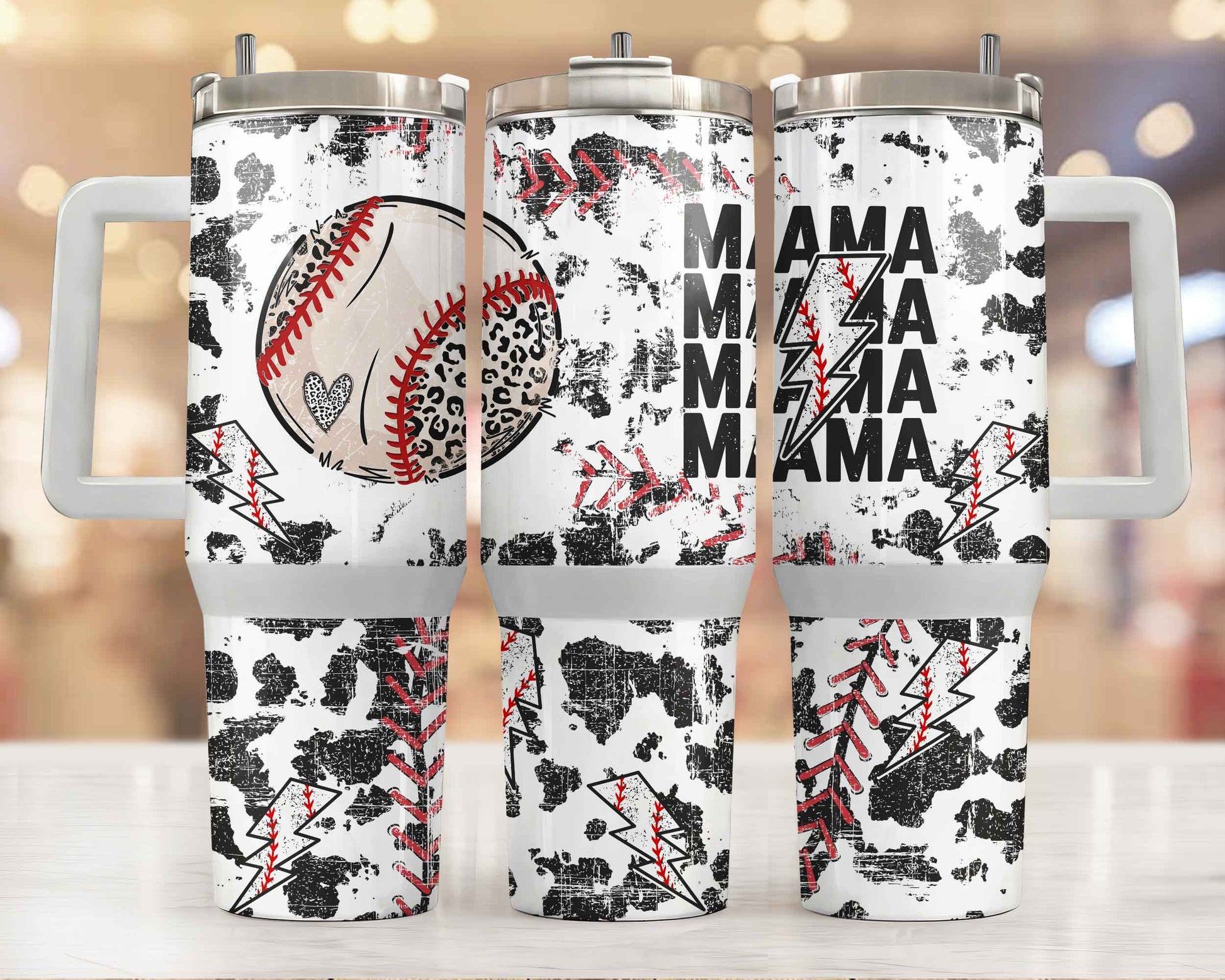 Baseball Mama 40oz Tumbler Tumbler Tea-Shirt Shoppe