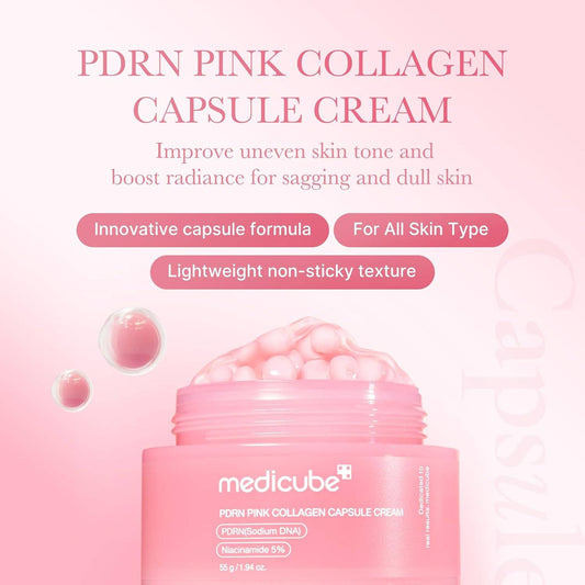 MEDICUBE Salmon DNA PDRN Pink Collagen Capsule Cream Lotion & Moisturizer Best Beauty Group