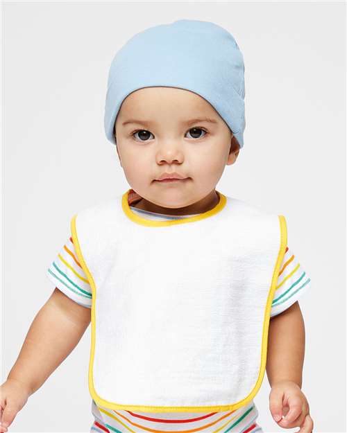 Infant Contrast Trim Terry Bib - 1003