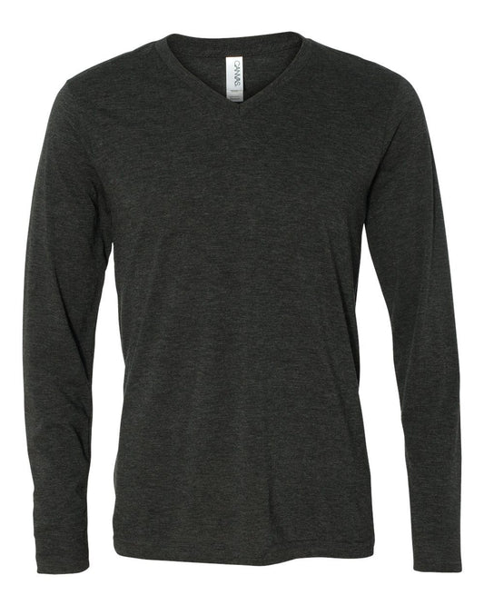 Unisex Long Sleeve V-Neck Tee - 3425