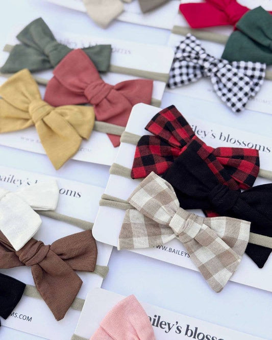 3-piece Linen Cotton Nylon Headband Set - Fall Festival – alternate view 2