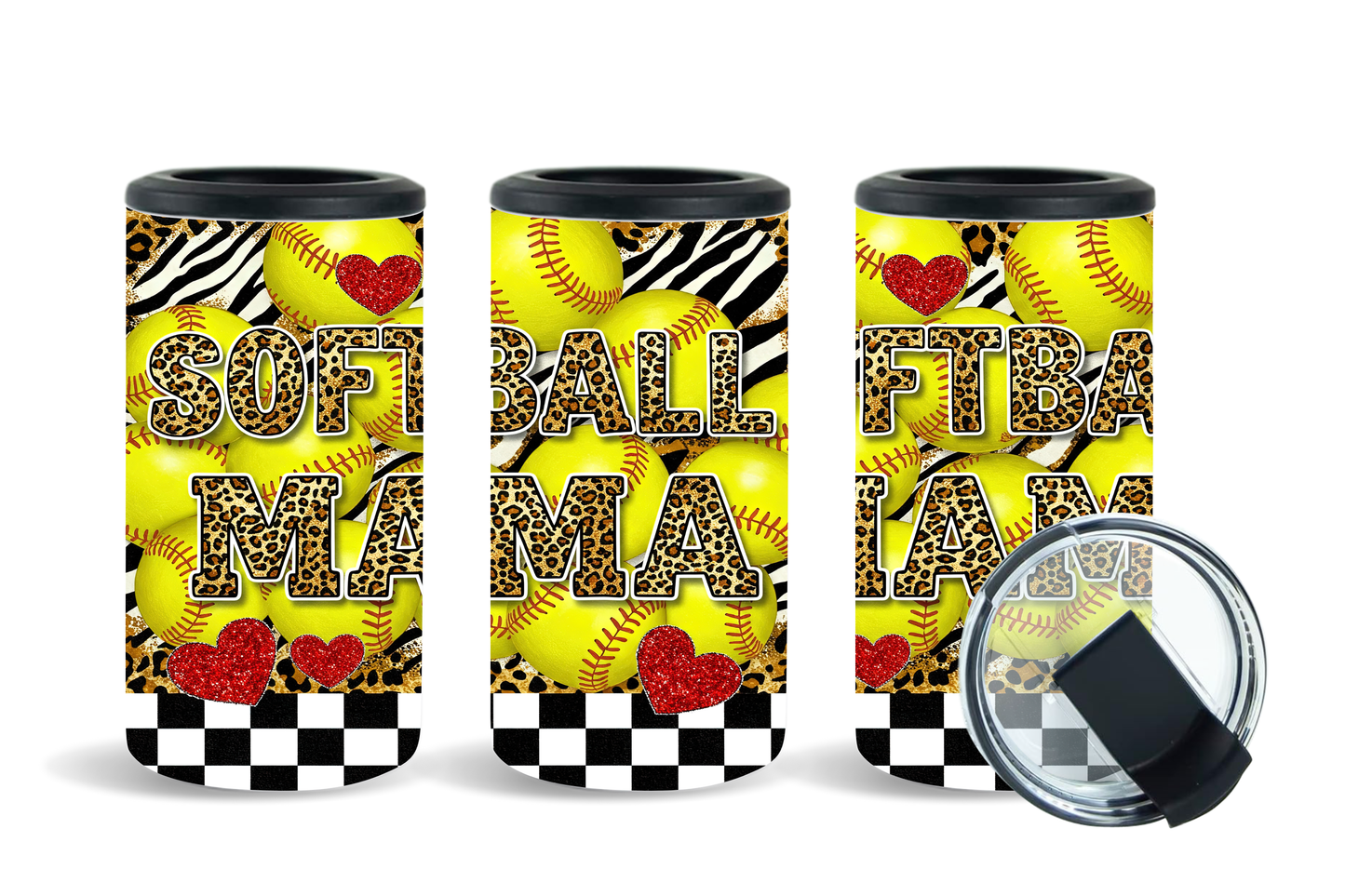 Softball Mama - Neon Leopard Tumblers