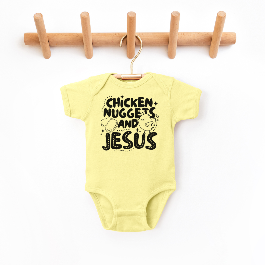 Chicken Nuggets And Jesus Infant Graphic Bodysuit