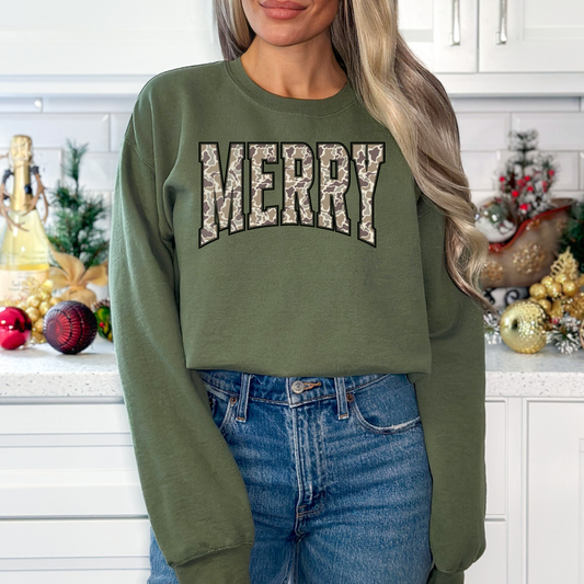 Camo Merry Full Color Ready For Press DTF Print Transfer, Direct To Film