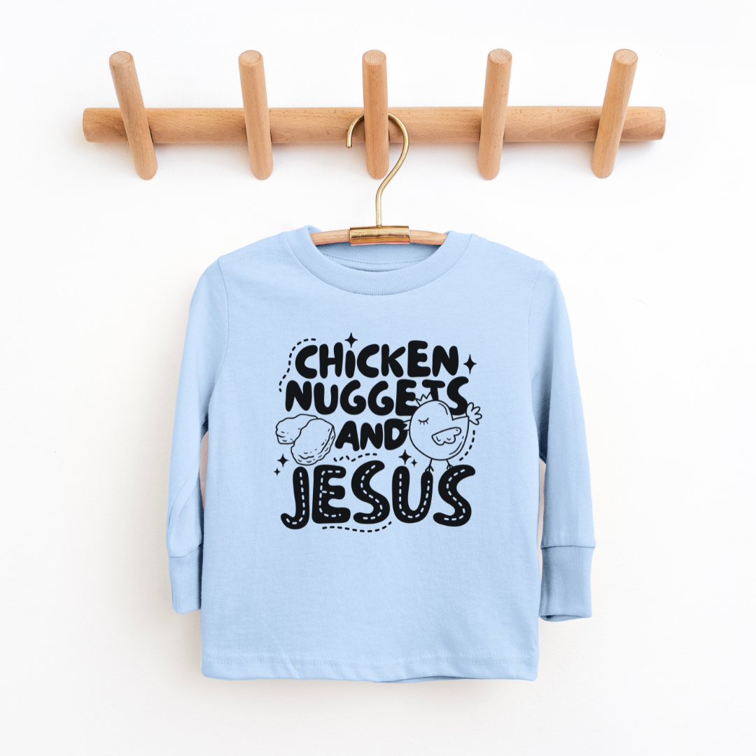 Chicken Nuggets & Jesus Youth & Toddler Long Sleeve Graphic Tee