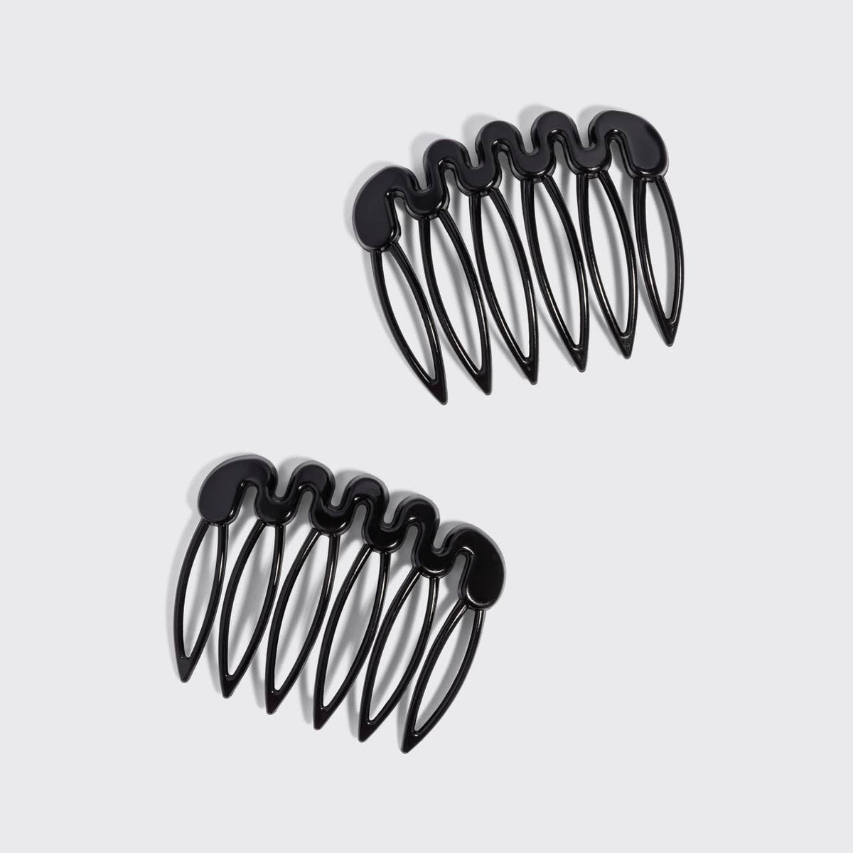 Recycled Plastic French Hair Combs 2pc Set - Black – alternate view 2