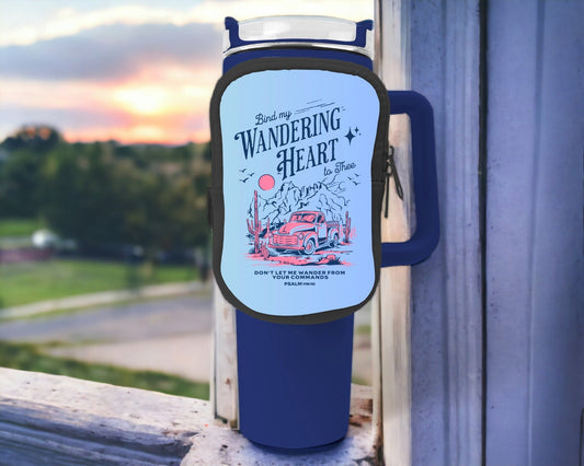 Wandering Heart Zippered Pouch/Bag For 40oz Tumbler