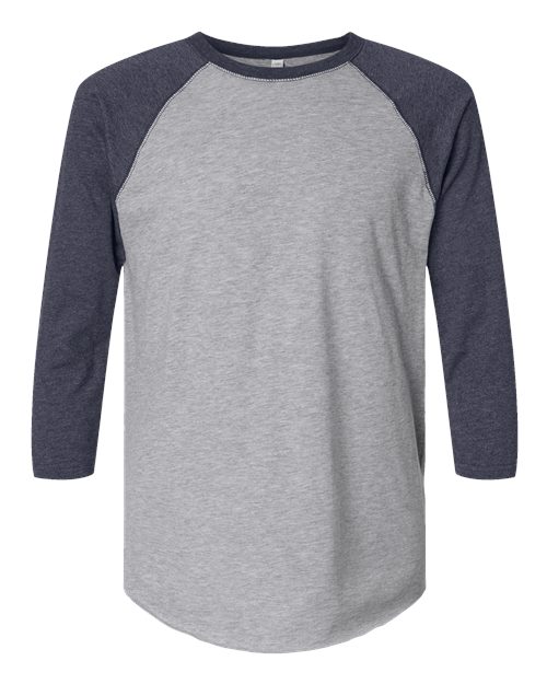 Unisex Baseball Fine Jersey Three-Quarter Sleeve Tee - 6930