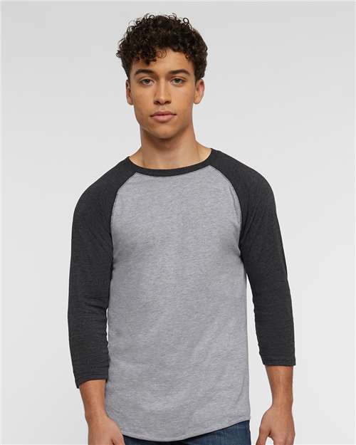 Unisex Baseball Fine Jersey Three-Quarter Sleeve Tee - 6930