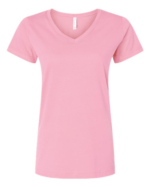 Women's Fine Jersey V-Neck Tee - 3507