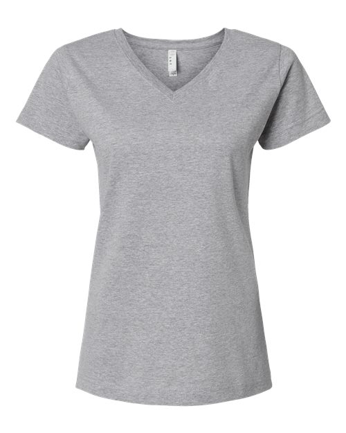 Women's Fine Jersey V-Neck Tee - 3507