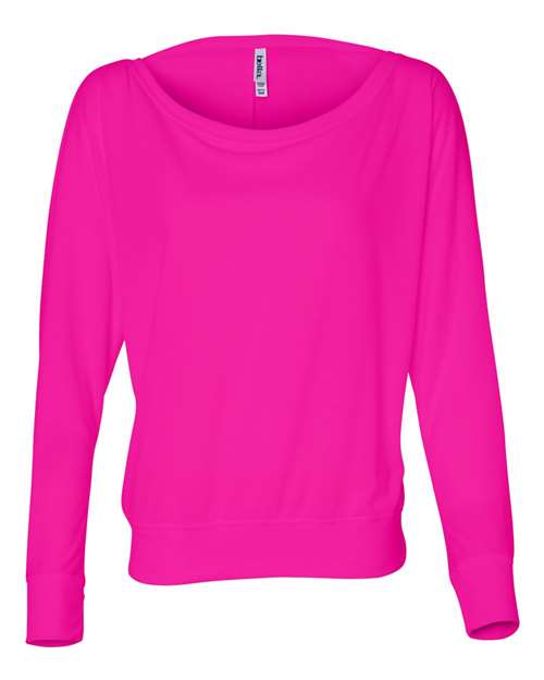 Women’s Flowy Off Shoulder Long Sleeve Tee - 8850
