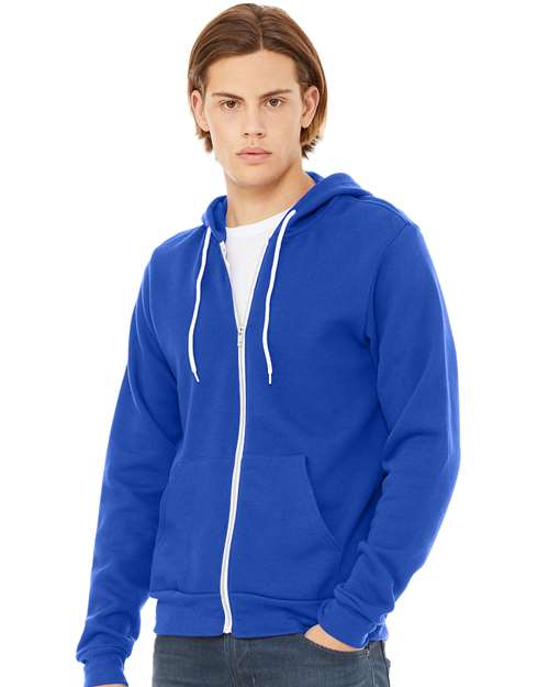 Unisex Sponge Fleece Full-Zip Hoodie Sweatshirt - 3739