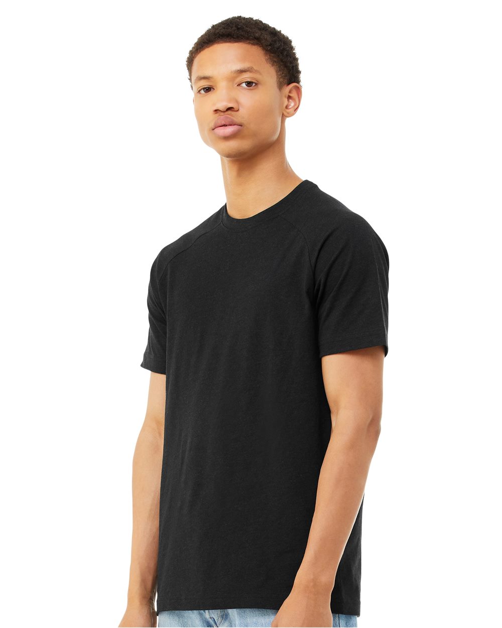 Men's Heather CVC Raglan Tee - 3201