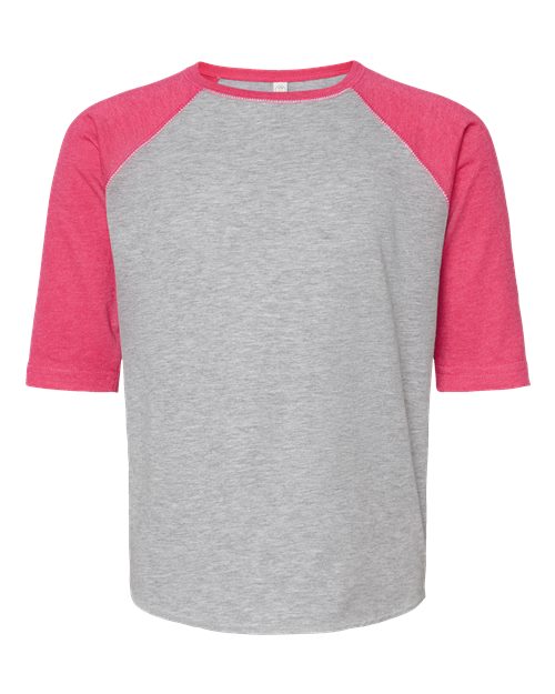 Youth Baseball Fine Jersey Three-Quarter Sleeve Tee - 6130