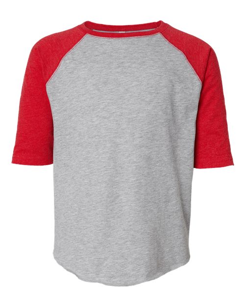 Youth Baseball Fine Jersey Three-Quarter Sleeve Tee - 6130