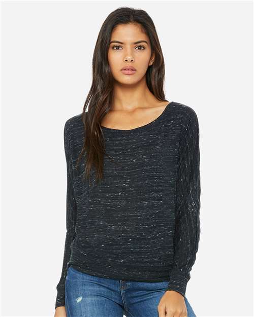 Women’s Flowy Off Shoulder Long Sleeve Tee - 8850