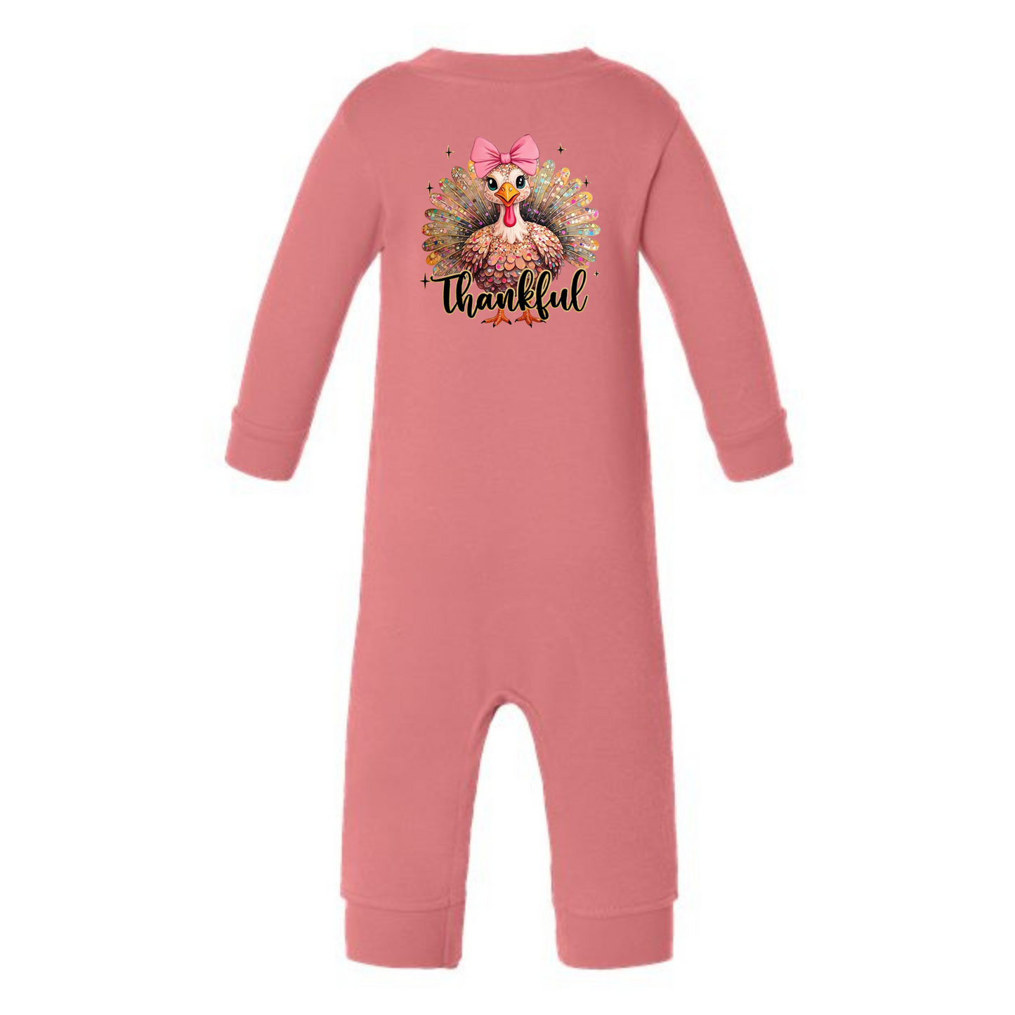 Shine On Little Turkey Infant Graphic Fleece One-Piece