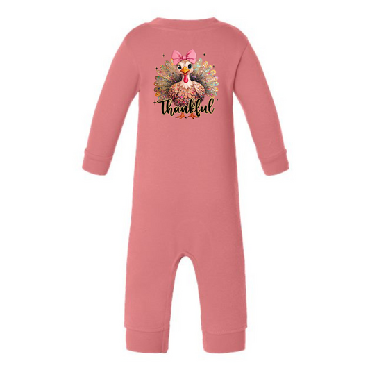 Shine On Little Turkey Infant Graphic Fleece One-Piece