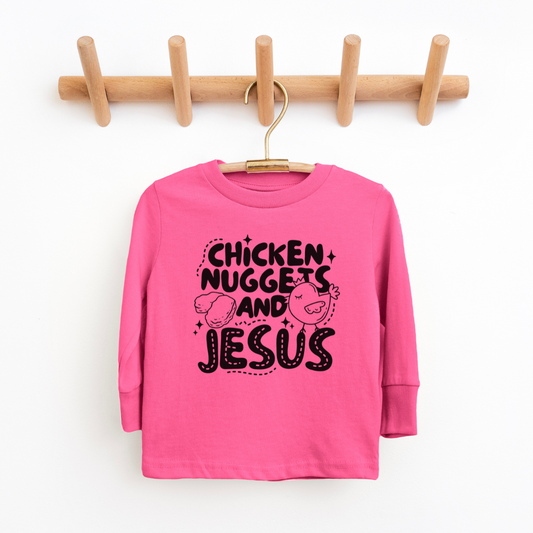 Chicken Nuggets & Jesus Youth & Toddler Long Sleeve Graphic Tee