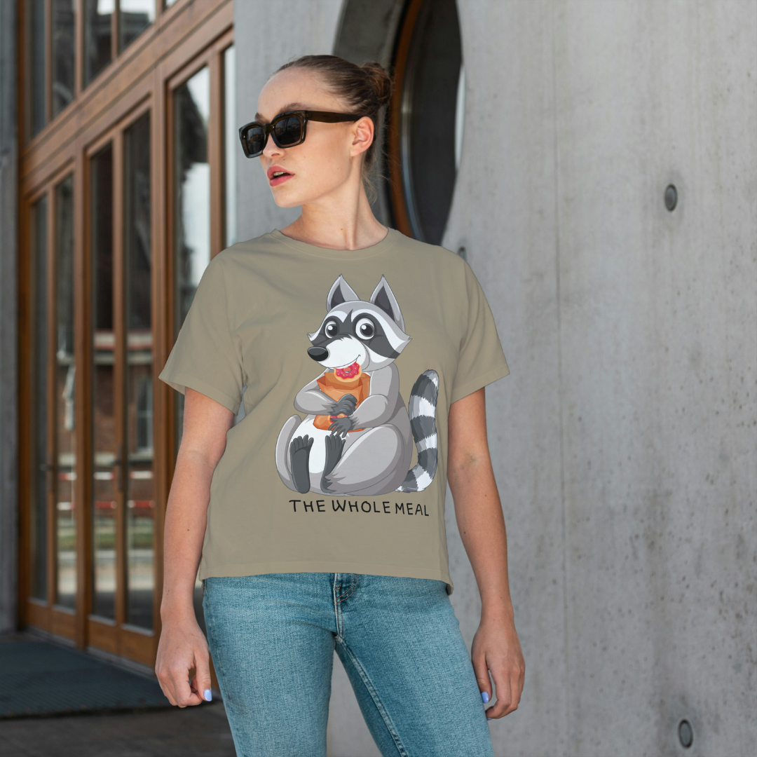 The Whole Meal Racoon Graphic Tee T-shirt Tea Shirt Shoppe